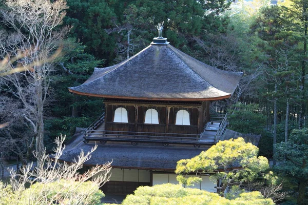Ezüst Pavilion Ginkaku-ji, Kyoto, Japán — Stock Fotó