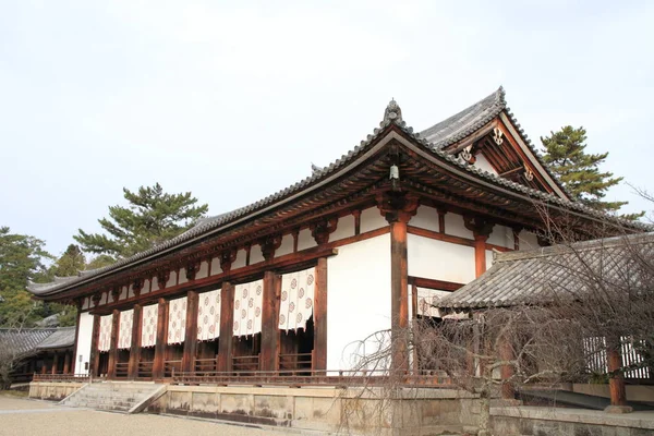 Лекція залом Horyu-ji Нара, Японія — стокове фото