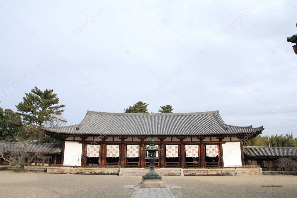 lecture hall of Horyu ji in Nara, Japan