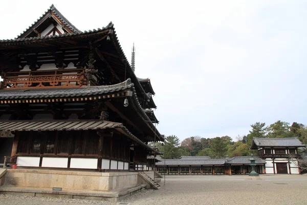 Belangrijkste hal van Horyu-ji in Nara, Japan — Stockfoto