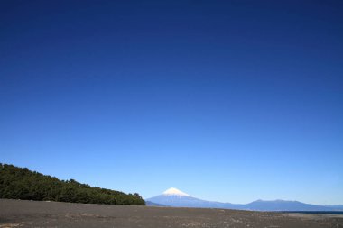 Mt. Fuji, görünümünden Mihono Matsubara Shizuoka, Japonya