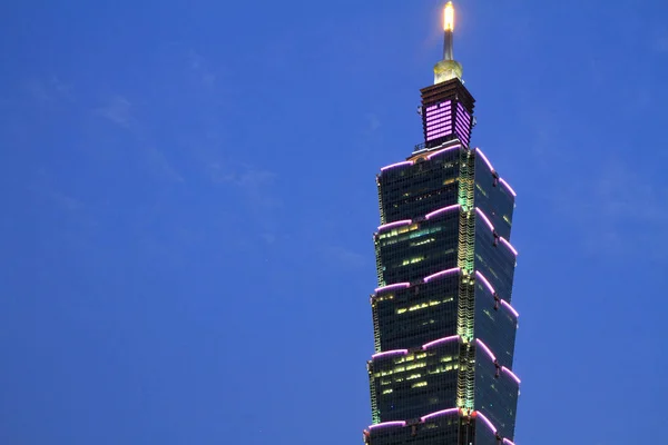 Taipei 101, high rise building in Taipei, Taiwan (night scene) — Stock Photo, Image