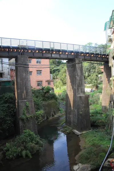 平渓、台湾の平渓線の鉄道橋 — ストック写真