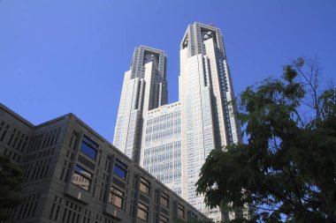 Tokyo metropolitan hükümet ofiste Shinjuku, Tokyo, Japonya