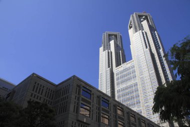 Tokyo metropolitan hükümet ofiste Shinjuku, Tokyo, Japonya