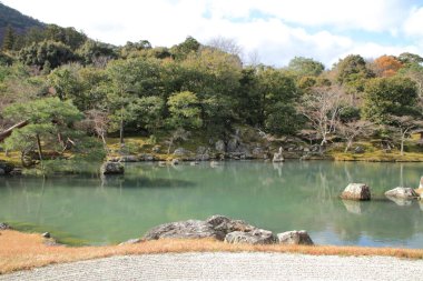 Sogen gölet Bahçe Tenryu ji Kyoto, Japonya