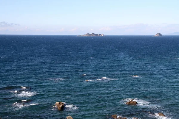 Gunkan Τζίμα (θωρηκτό νησί) στο Ναγκασάκι, η Ιαπωνία — Φωτογραφία Αρχείου