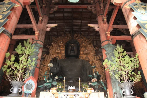 Το μεγάλο Βούδα του Todai ji στην Νάρα, Ιαπωνία — Φωτογραφία Αρχείου