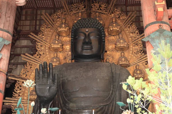 Velký Buddha Todai ji v Nara, Japonsko — Stock fotografie