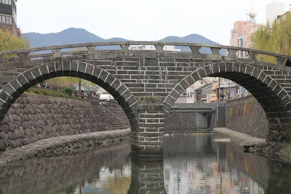 Очковый мост в Нагасаки, Япония — стоковое фото