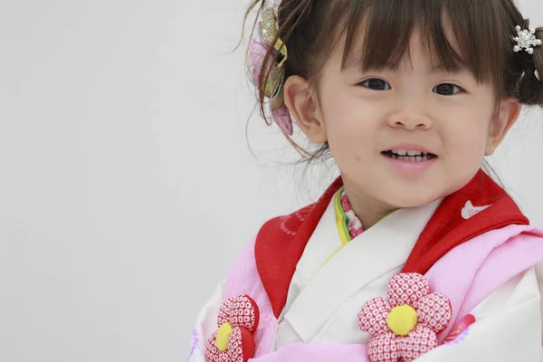 Japanese girl on Seven-Five-Three festival (3 years old) — Stock Photo, Image