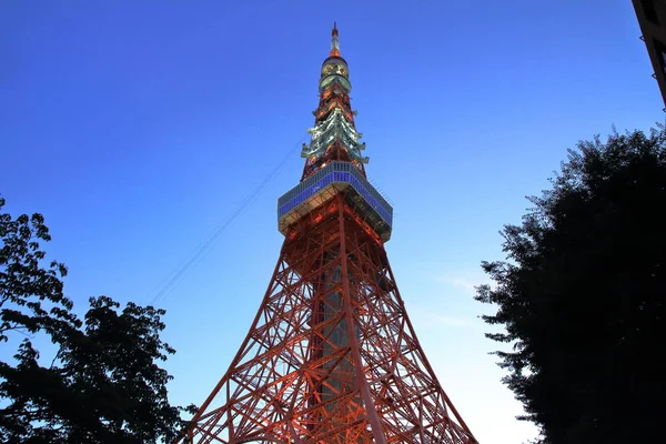 Torre di Tokyo a Shiba, Tokyo, Giappone (scena notturna ) — Foto Stock