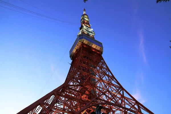 Tokyo tower in Shiba, Tokyo, Japan (night scene) — Stock Photo, Image