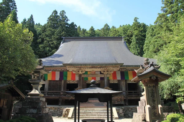 山形県における主要なホールの Risshaku 寺 (山寺宏一) — ストック写真