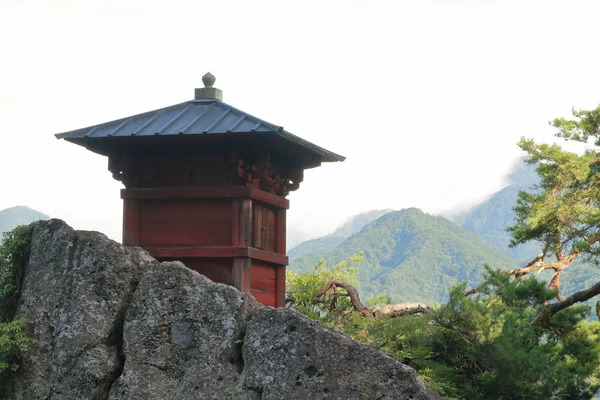 Soetra bewaarplaats van Risshaku-ji (Yamadera) in Yamagata, Japan — Stockfoto