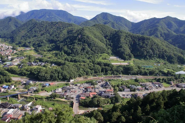Vista de Risshaku ji (Yamadera) em Yamagata, Japão — Fotografia de Stock
