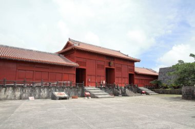 Houshinmon adlı Shuri Kalesi, Naha, Okinawa, Japan