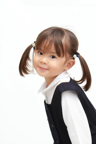 Japanese girl in formal wear (2 years old) (profile) — Stock Photo, Image