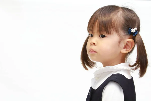 Japanese girl in formal wear (2 years old) (profile) — Stock Photo, Image