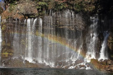 Shiraito falls ve gökkuşağı Shizuoka, Japonya