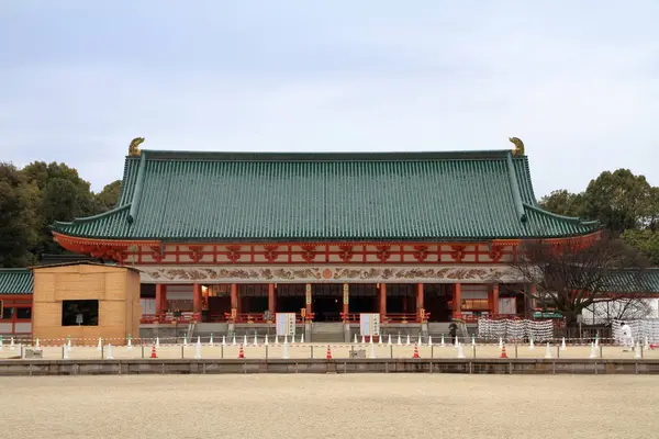 Modlitwy hall Heian shrine w Kioto, Japonia — Zdjęcie stockowe