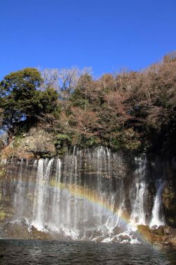 Shiraito falls ve gökkuşağı Shizuoka, Japonya