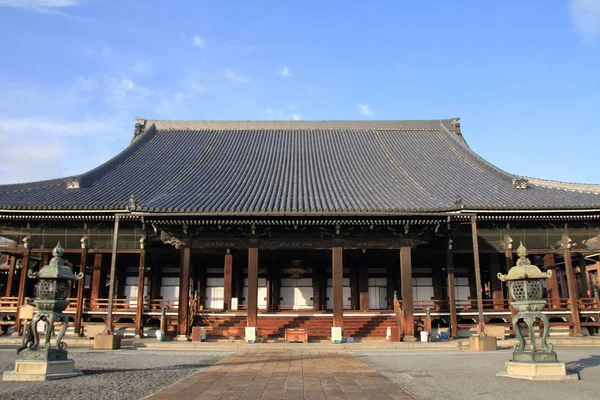 Amida hall van Nishi Hongan tempel, Kyoto, Japan — Stockfoto