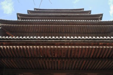 Kyoto, Japonya 'da Toji tapınağının beş katlı Pagoda