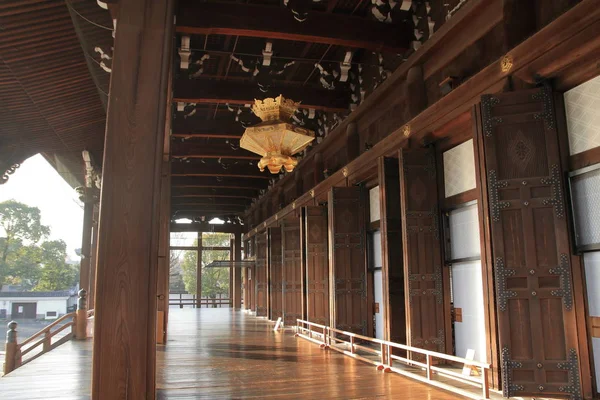 Kurucular hall Nishi Hongan Tapınağı, Kyoto, Japonya — Stok fotoğraf