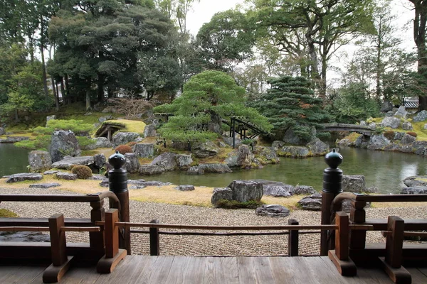 Jardín japonés de Sanboin, templo de Daigo, Kioto, Japón — Foto de Stock