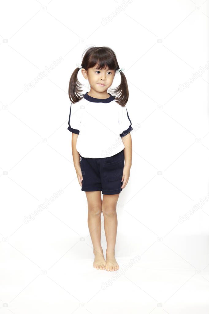 Japanese girl in sportswear (4 years old) (white back)