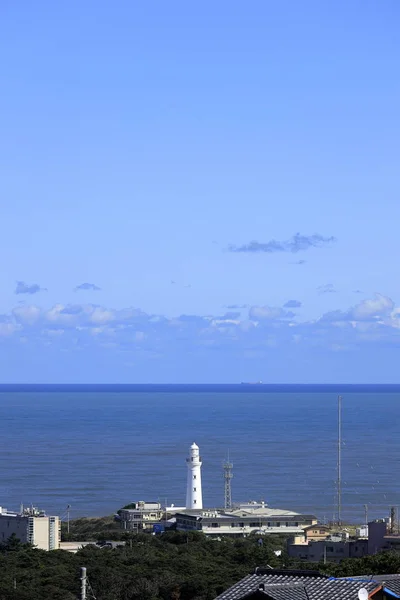 Inubosaki leuchtturm in choshi, chiba, japan, blick vom mt. atago — Stockfoto