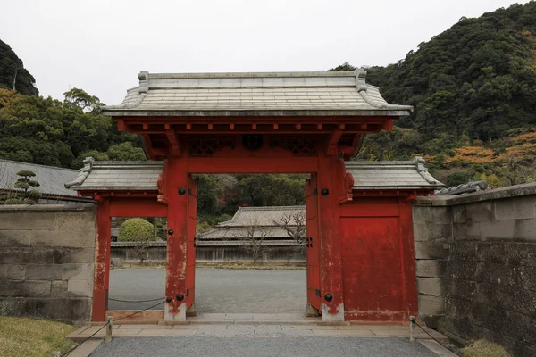 Cínová brána Sengenské zahrady, Kagošima, Japonsko — Stock fotografie
