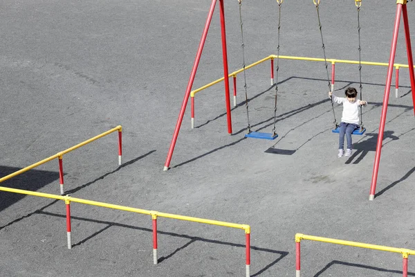 Japanese Girl Swing Years Old — Stock Photo, Image