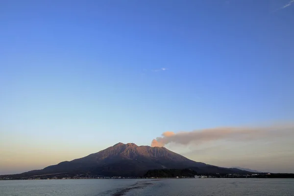 Sakurajima Kagoshima Japão Cena Noturna — Fotografia de Stock