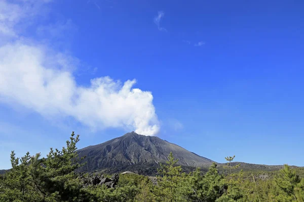 Sakurajima Kagoshima Japão Vista Observatório Lava Arimura — Fotografia de Stock