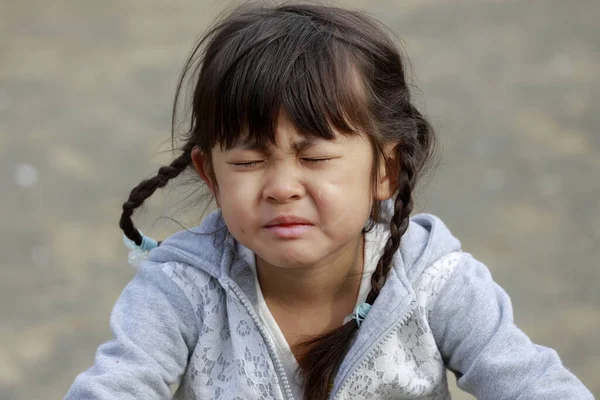 Gråtande Japansk Flicka — Stockfoto