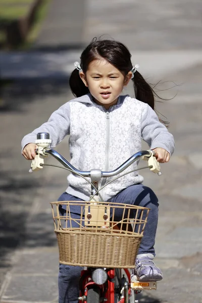 Japanisches Mädchen Auf Dem Fahrrad Jahre — Stockfoto