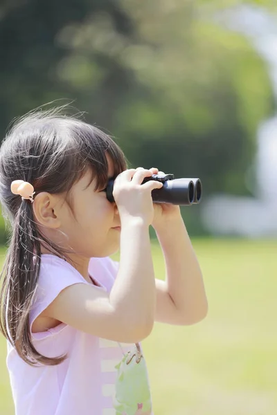 Yeşil Camlı Japon Kız Yaşında — Stok fotoğraf