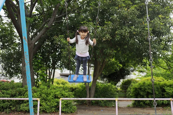 Japanese Girl Swing Years Old — Stock Photo, Image