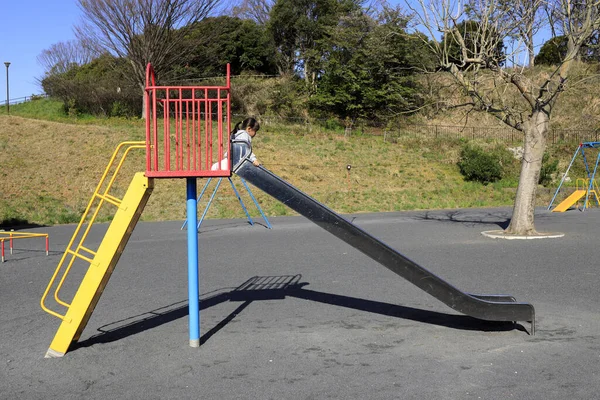 Japanese Girl Slide Years Old — Stock Photo, Image