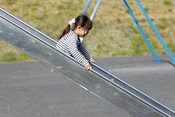 Menina Japonesa Slide Anos — Fotografia de Stock