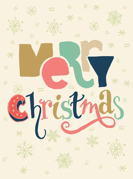 Kerst belettering hand belettering — Stockvector