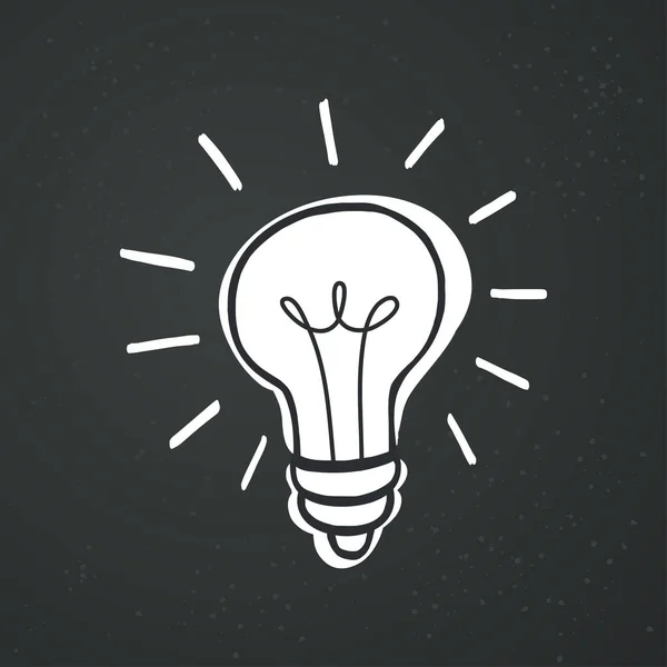 Shining light bulb — Stock Vector