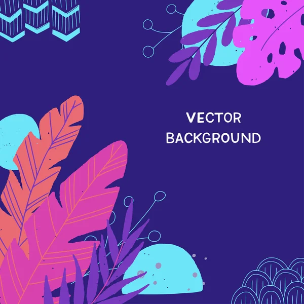 Plochý styl květinové pozadí — Stockový vektor