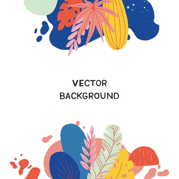 Flat style floral background — Stock Vector