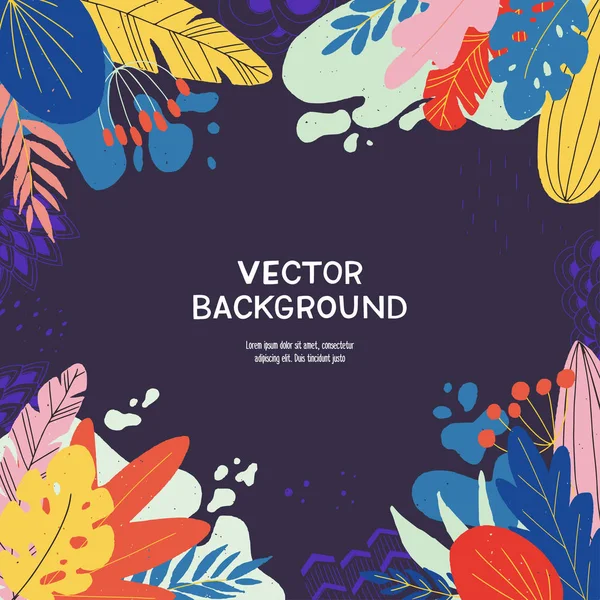Flat style floral background — Stock Vector