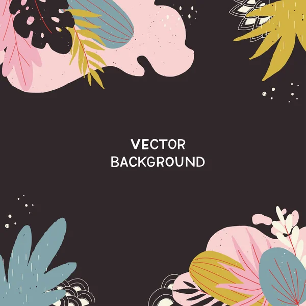 Flat style floral background Stock Vector