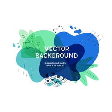 Çiçek temalı Trandy soyut afişi