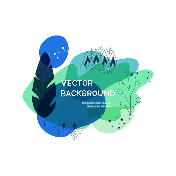Floral temática banner abstracto trandy — Vector de stock